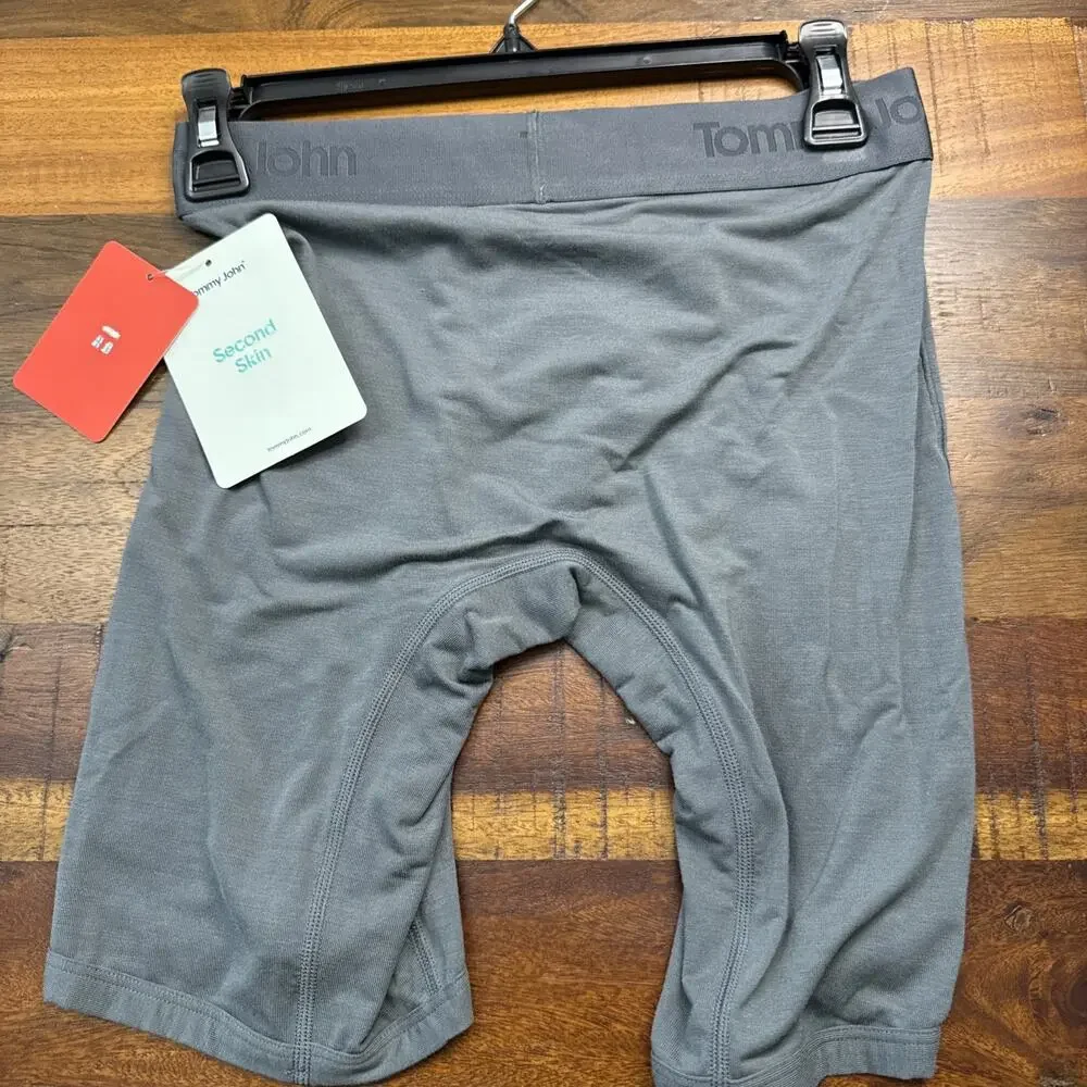 NEW Tommy John Second Skin Fit Boxer Shorts Gray Size S